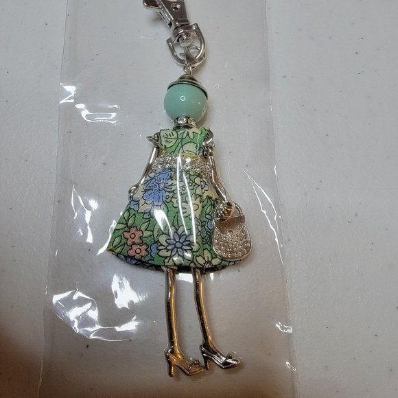 Purse Charm/Key Chain -Fashion Women Pastel Green - Picture 3 of 4
